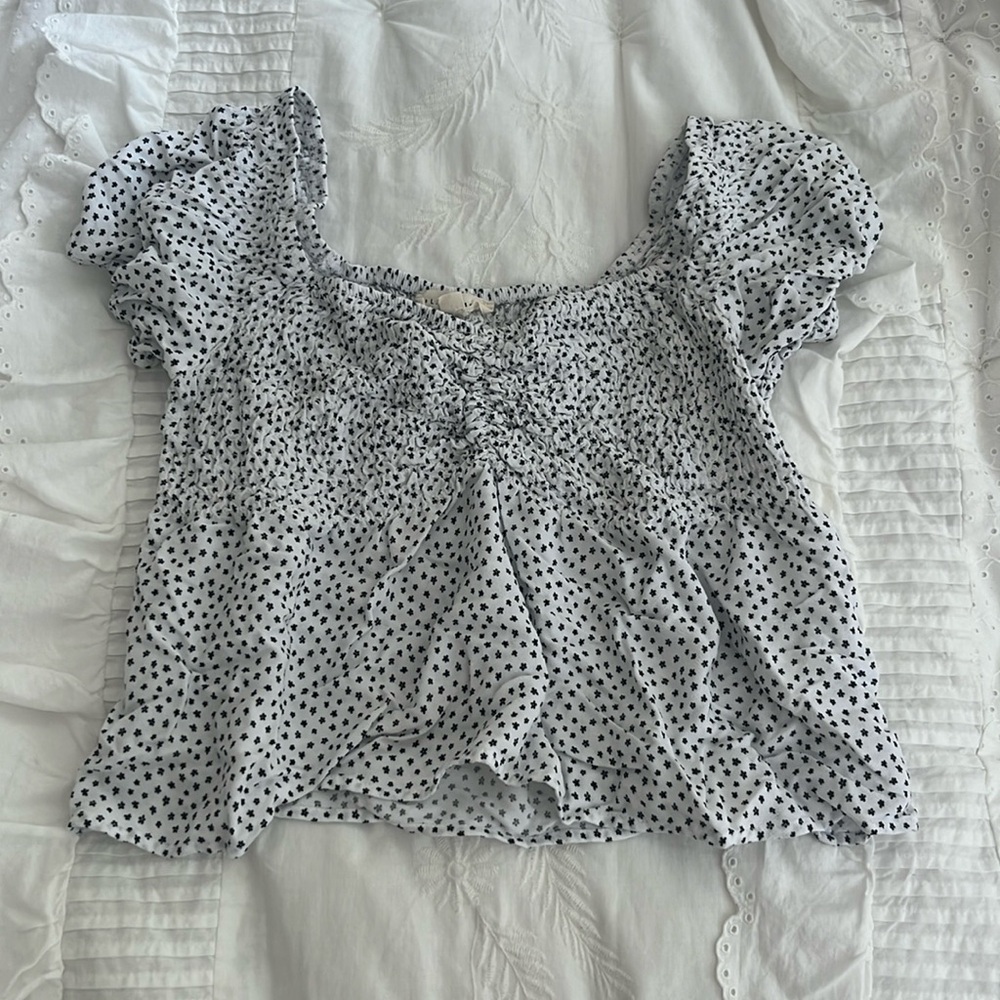 Floral LA Hearts blouse